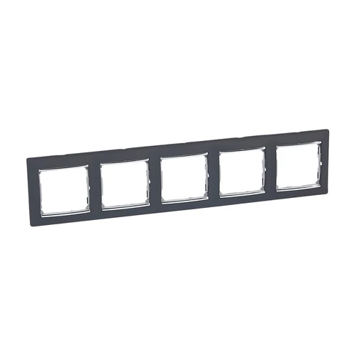 Legrand 770395 Valena ötös keret, vízszintes, fekete / ezüst