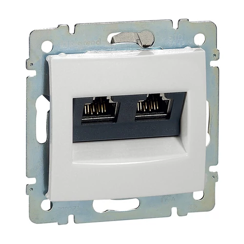 Legrand 774247 Valena 2xRJ45 LCS2 Cat6 UTP aljzat, körömmel, fehér