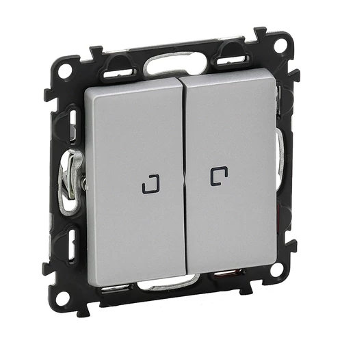 Legrand 752309 Valena Life kettős váltókapcsoló jelzőfénnyel 10 AX, alumínium