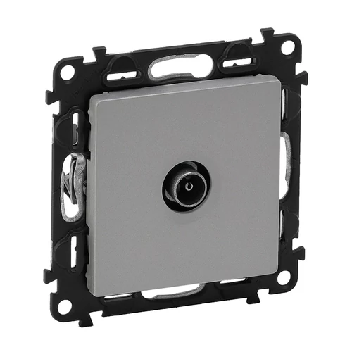 Legrand 753361 Valena Life TV aljzat, átmenő, 14 dB, alumínium