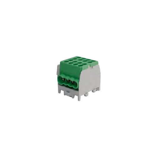 Pollmann 2080175 HLAK 25-1/6 M2 fővezetéki leágazókapocs 130/100A Cu/Al csavaros 2x25+6x16mm2, zöld