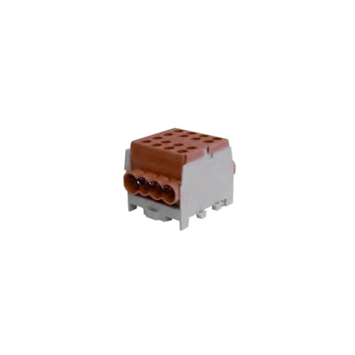 Pollmann 2080186 HLAK 35-1/6 M2 fővezetéki leágazókapocs 150/125A Cu/Al csavaros 2x35+6x25mm2, barna