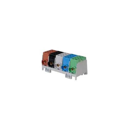 Pollmann 2080513 HLAK 25-5/10/25 BSG-S elosztóblokk 5P sínre 10x25mm2/ 10x25mm2, B, F, SZ, K, Z