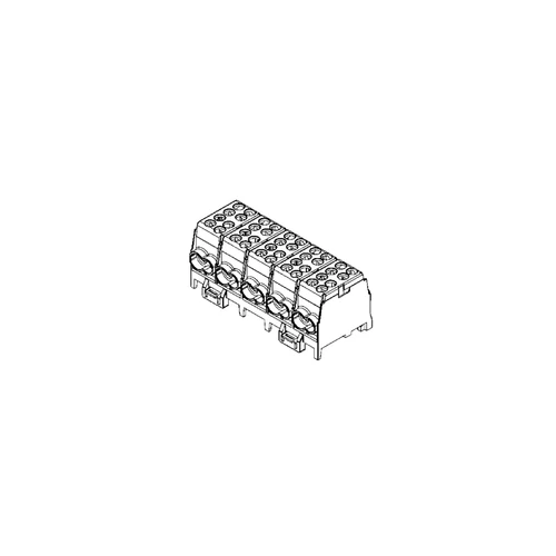 Pollmann 2080516 HLAK 25-5/10 S fővezetéki leágazókapocs 3+N+PE 5x(2x25+4x16mm2) 5P csavaros kalapsín, SZ, K, Z