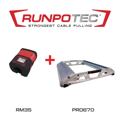 Runpotec PRO670 kábeldob lecsévélő + RM35 kábelhosszmérő (987721)