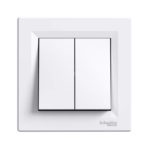 Schneider EPH0600121 ASFORA Kettős váltókapcsoló, rugós bekötés, fehér