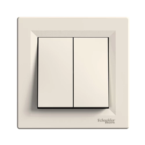 Schneider EPH0600123 ASFORA Kettős váltókapcsoló, rugós bekötés, bézs