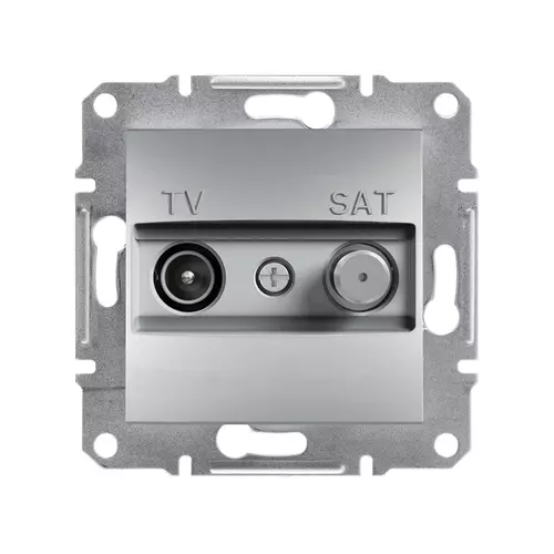 Schneider EPH3400261 ASFORA TV/SAT aljzat, átmenő, 4 dB, alumínium