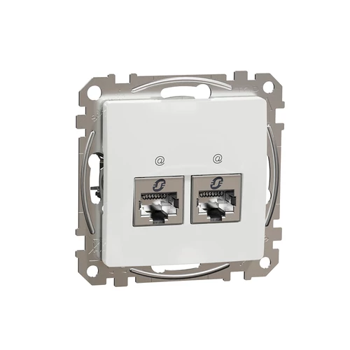 Schneider SDD111462S SEDNA 2xRJ45 Cat6 STP aljzat, fehér