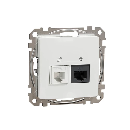 Schneider SDD111468 SEDNA RJ11/RJ45 Cat6 UTP kombinált aljzat, fehér