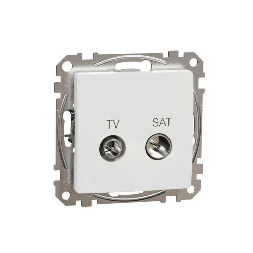 Schneider SDD111474S SEDNA TV/SAT aljzat, átmenő, 7 dB, fehér