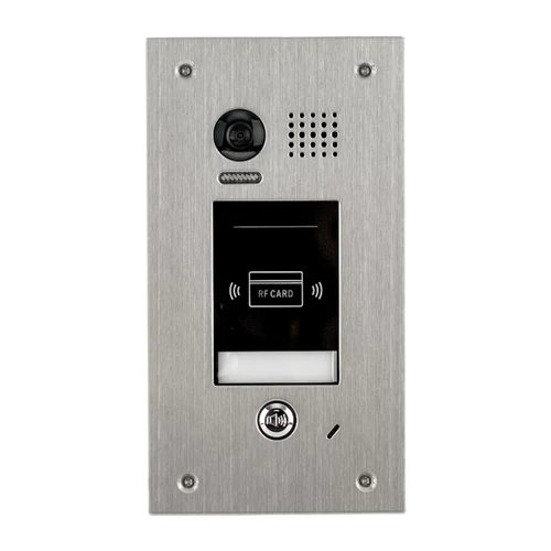 V-TEK DT601F/ID  kültéri kaputelefon beépített kamerával, süllyesztett, fémházas kivitel IP54, kártyaolvasó