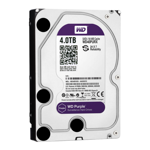 HDD Western Digital Purple 4000GB SATA3 3,5" (Rögzítőkhöz ajánljuk!)